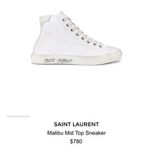 Saint Laurent Malibu Mid Top Sneakers